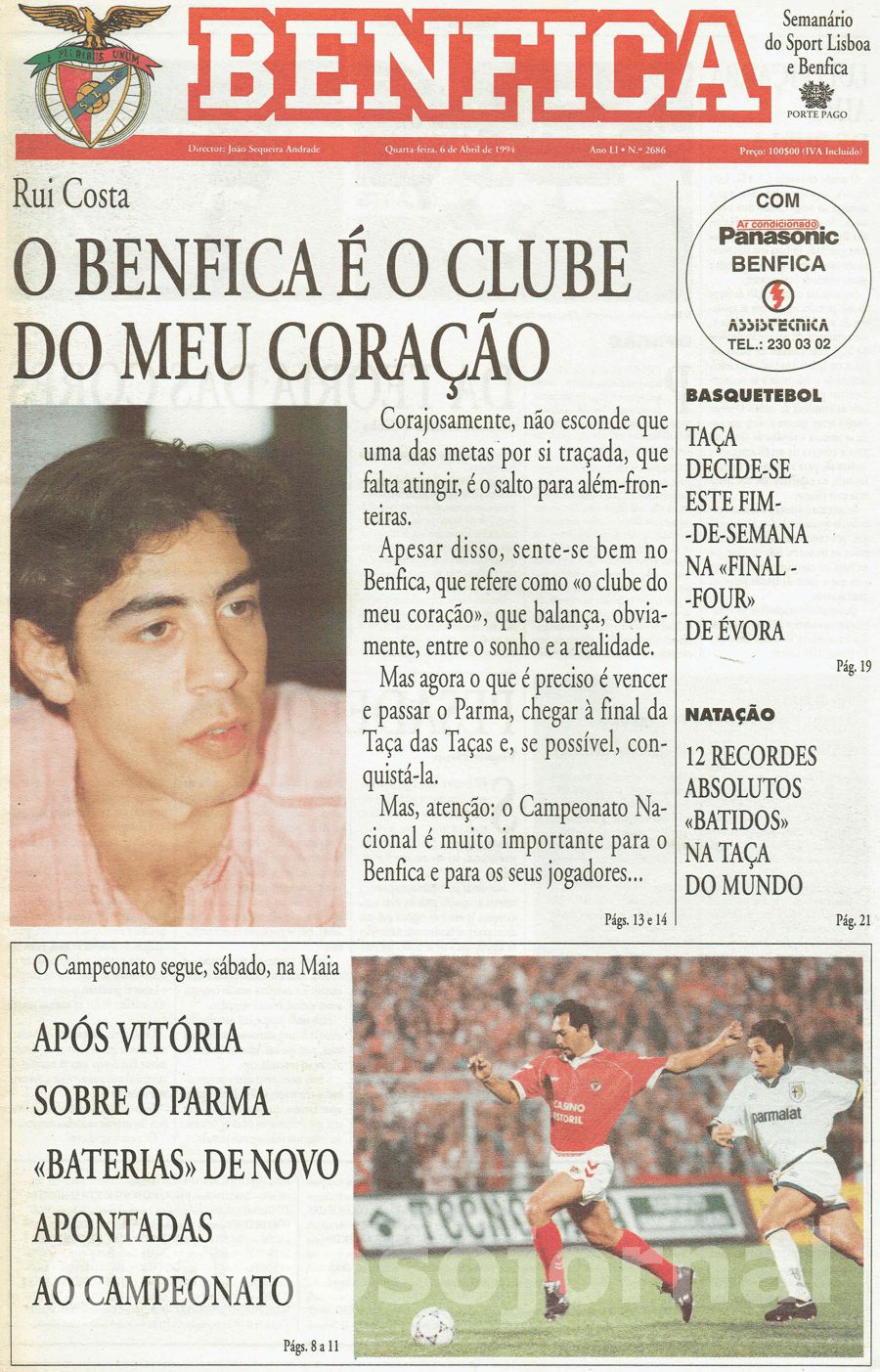 jornal o benfica 2686 1994-04-06